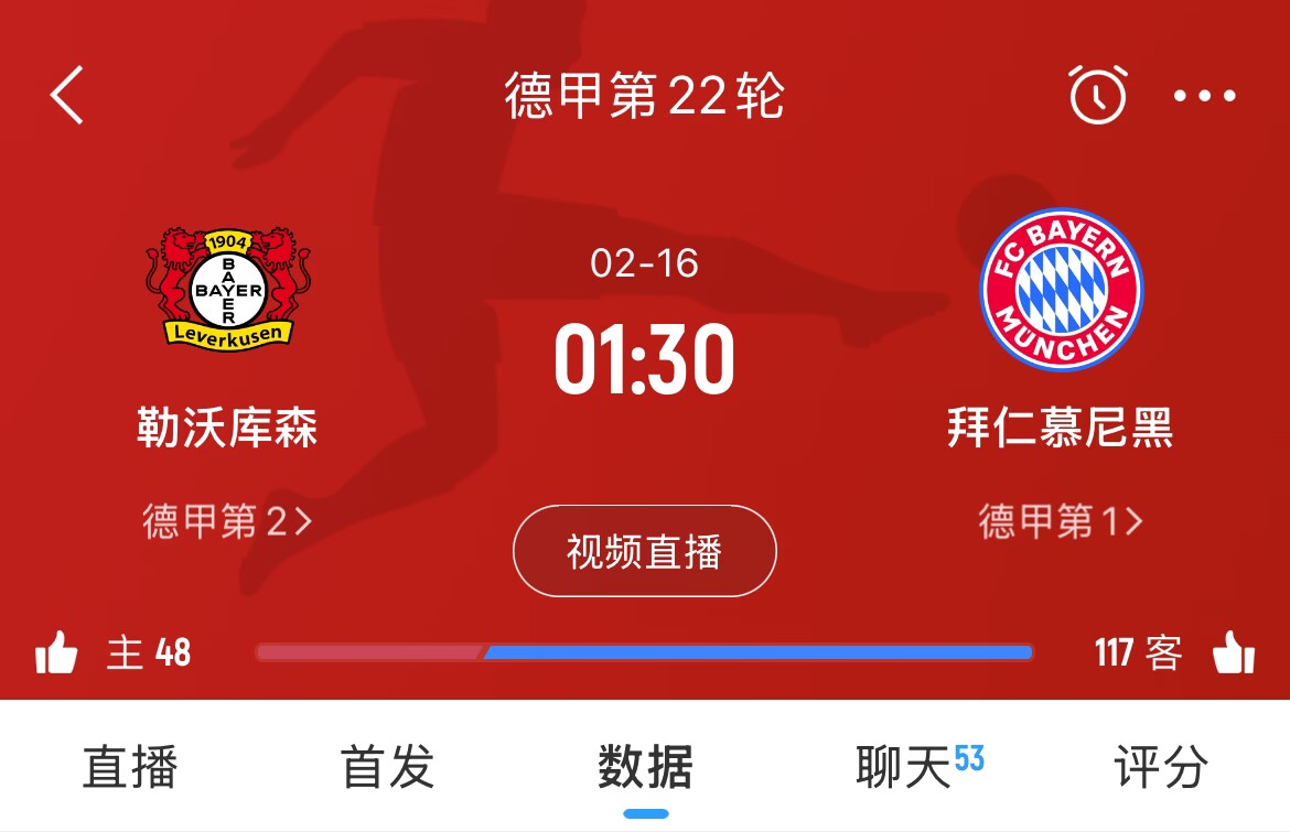  下輪決定冠軍？拜仁下場德甲將客戰(zhàn)勒沃庫森，若取勝將11分領(lǐng)跑