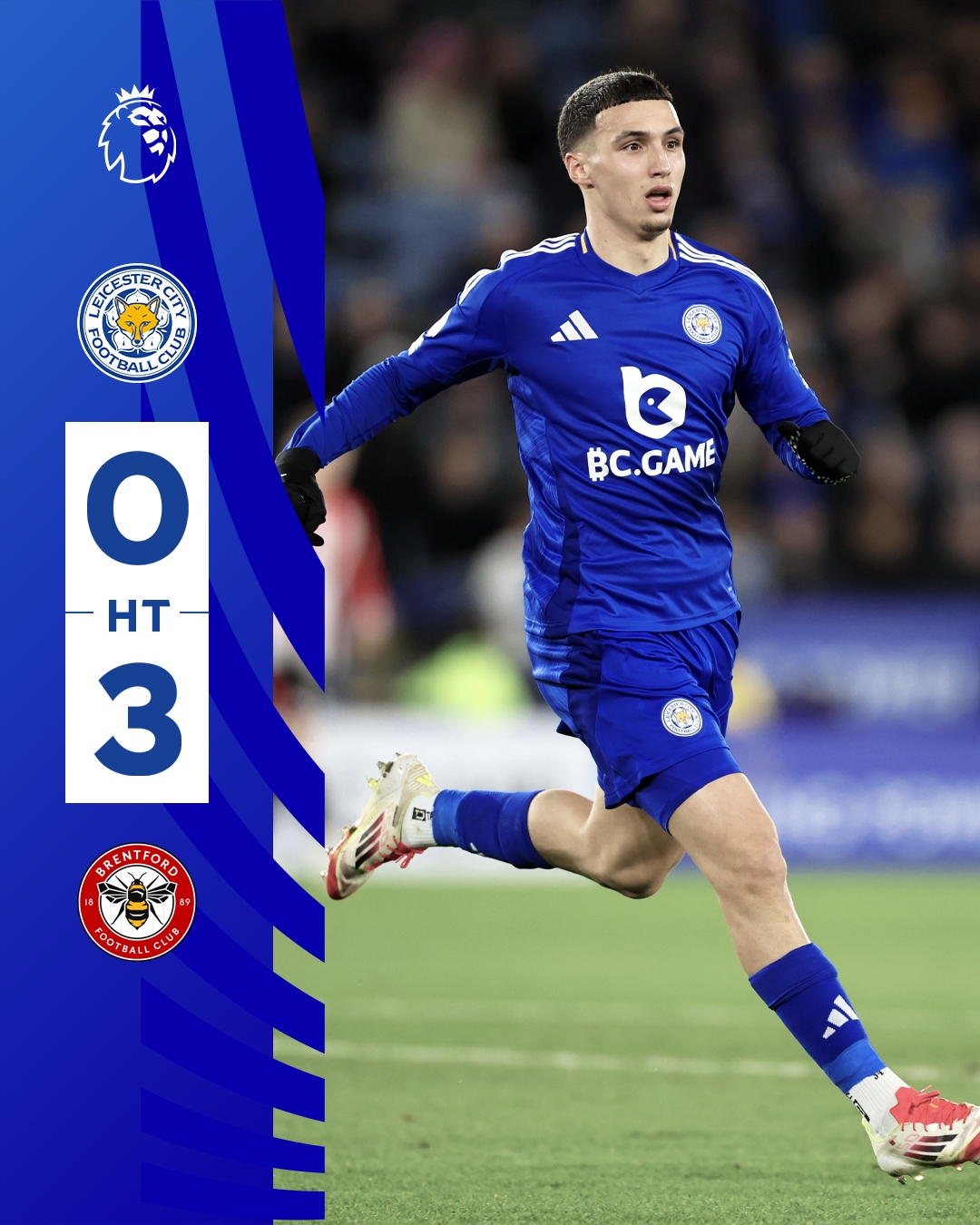  半場(chǎng)0-3！萊斯特若不進(jìn)球輸球，將主場(chǎng)6連敗0進(jìn)球創(chuàng)歷史最糟戰(zhàn)績(jī)