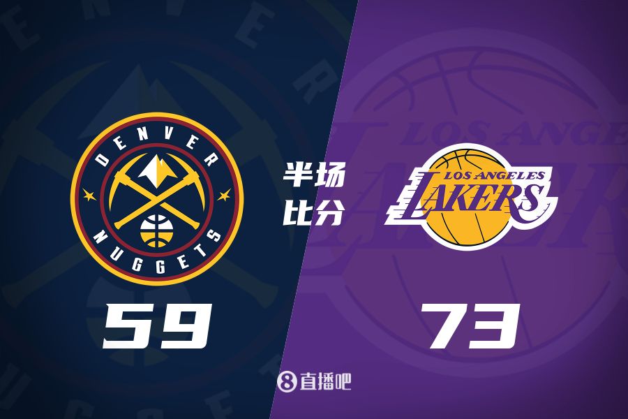  水銀瀉地的進攻火力次節(jié)暫緩！東契奇25分 湖人半場領(lǐng)先掘金14分