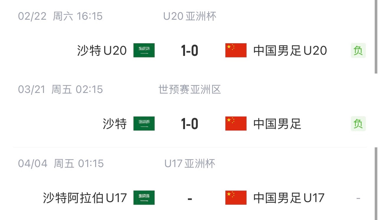  國(guó)字號(hào)三遇沙特！國(guó)少U17亞洲杯首戰(zhàn)對(duì)陣沙特，此前國(guó)足&國(guó)青均負(fù)