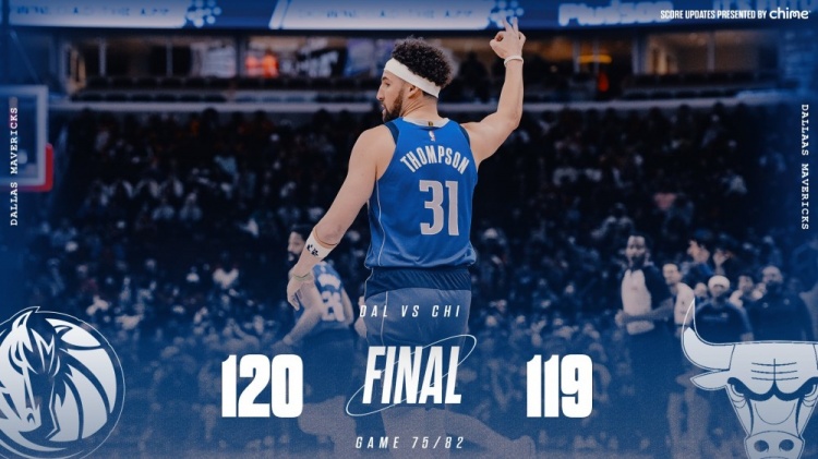  險勝公牛！獨(dú)行俠官方曬贏球海報(bào) 克萊成為封面人物