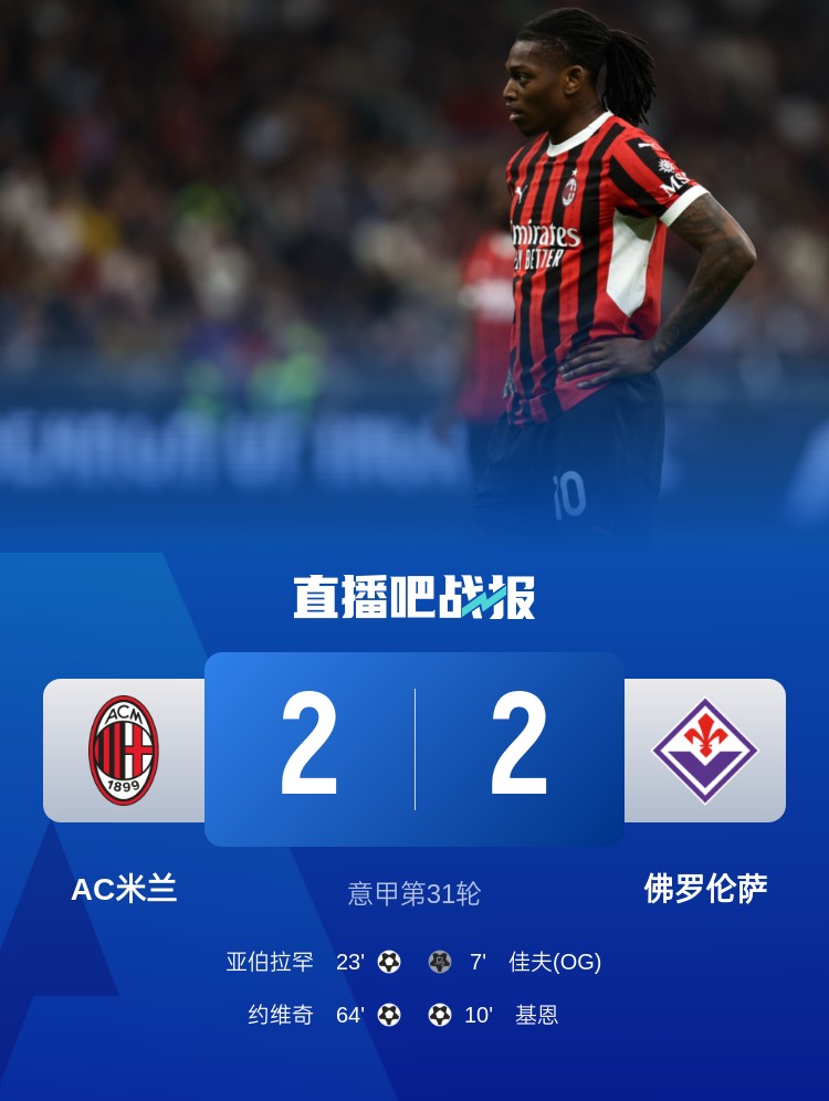  孔塞桑上任后米蘭有13場比賽先丟球落后，最終戰(zhàn)績?yōu)?勝1平6負(fù)